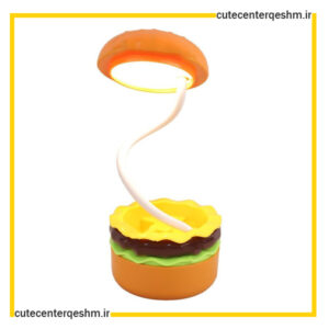 "شب‌خواب همبرگری شارژی با نور گرم و طراحی فانتزی، دارای کابل Type-C"